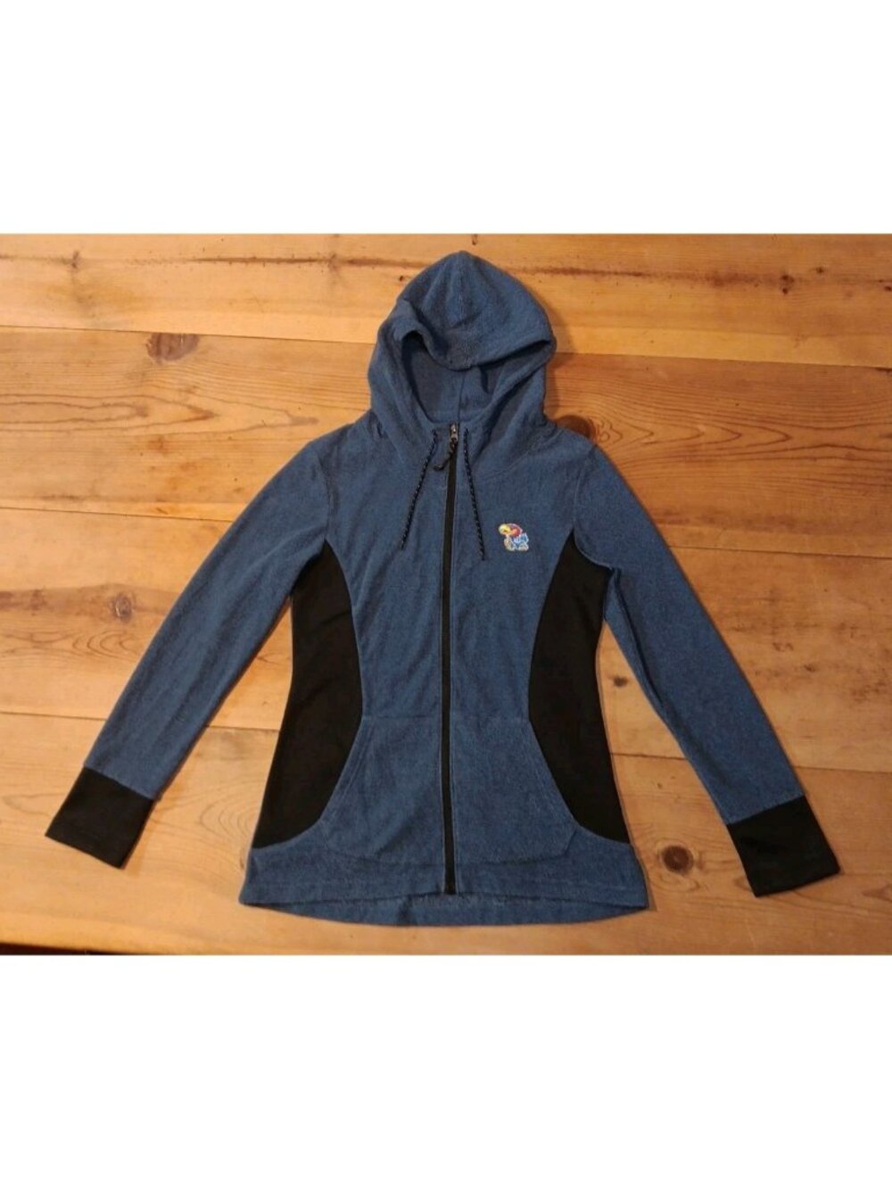 Kansas Jayhawk KU Jacket  Womens S Hooded Full Zip Gear for Sports Lightweight